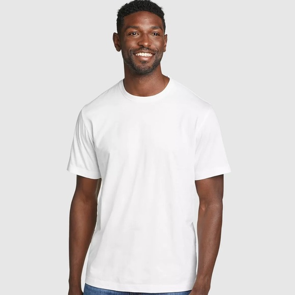 NWT Set of 3! Eddie Bauer White 100% Cotton Short Sleeve Tees Size XXL - Picture 2 of 6